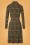 Wow To Go! - 60s Stef Swan Dress in Khaki Brown 2