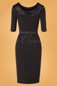 Miss Candyfloss - 50s Orabelle Lou Pencil Dress in Black 6