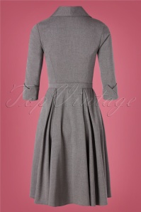 Miss Candyfloss - 50s Leontine Swing Dress in Grey 5