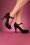 Bettie Page Shoes - Yvette Suedine Mary Jane-pumps in zwart 3