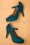 Bettie Page Shoes - Yvette Suedine Mary Jane Pumps Années 50 en Bleu 3