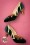 Bettie Page Shoes - Camille Velvet Pumps Années 20 en Vert 4