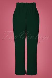 Compania Fantastica - Hadley Paperbag Trousers Années 70 en Vert Sapin 2