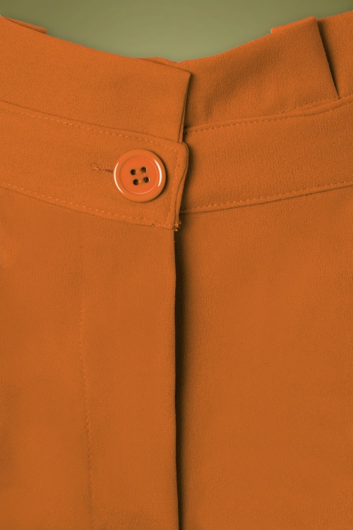Compania Fantastica - 70s Hadley Paperbag Trousers in Cinnamon Orange 3