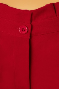 Compania Fantastica - Hadley Paperbag Trousers Années 70 en Rouge Vif 3