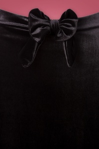 Vintage Chic for Topvintage - Lyddie Bow swingrok in zwart fluweel 3