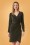 50s Kelli Sparkle Wrap Dress in Black and Gold