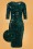 50s Ariël Sequin Pencil Dress in Sea Green Velvet