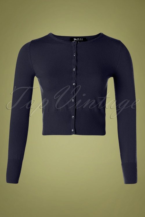 Mak Sweater 32369 Cardigan Crop Blue 10162019 003W