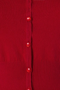 Mak Sweater - 50s Nyla Cropped Cardigan in Lipstick Red 3