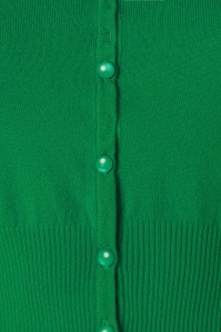 Mak Sweater - Nyla Cropped Cardigan Années 50 en Vert Émeraude 3