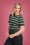 Collectif Clothing - 40s Lynn Striped Jumper in Green 2