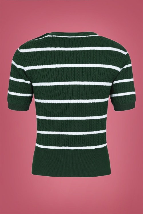 Collectif Clothing - Lynn gestreepte trui in groen 4