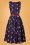 Lady V by Lady Vintage - 50s Hepburn Unicorn Swing Dress in Midnight Purple 4