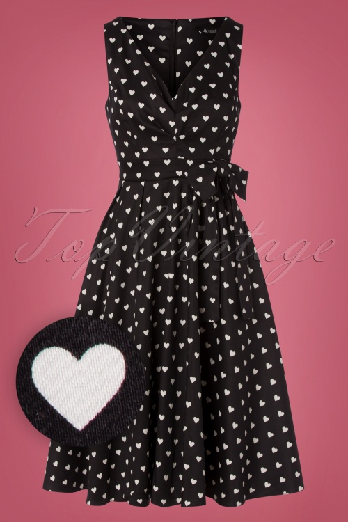 Lady V by Lady Vintage - 50s Dorothy Sweetheart Dress in Black