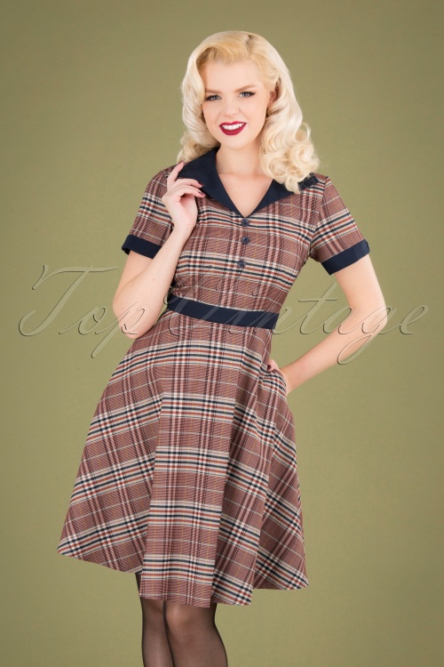 Banned Retro -  50s The Classic Swing Dress in Multicheck