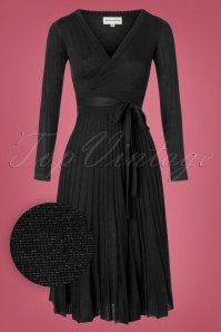  - 60s Blanchett Glitter Dress in Black 2