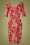Victory Parade - TopVintage Exclusive ~ Rita Kenzan Pencil Dress Années 60 en Rouge 4