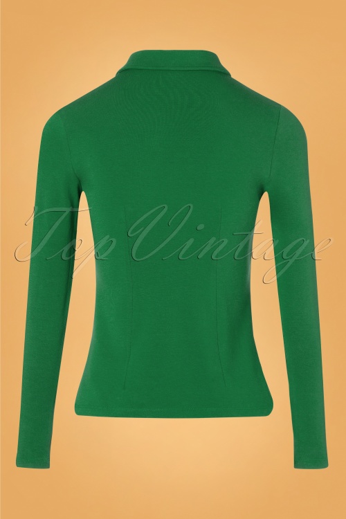 Wow To Go! - 60s Isy Essential Blouse in Green 2