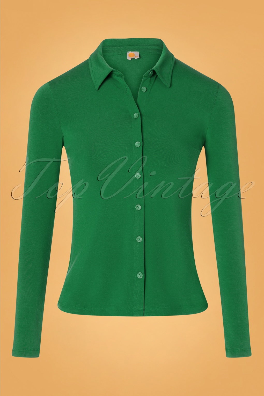 60s Isy Essential Blouse in Green