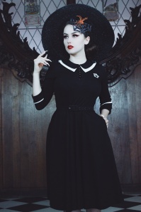 Vixen - 50s VV X Acid Doll Dark Sacrement Dress in Black