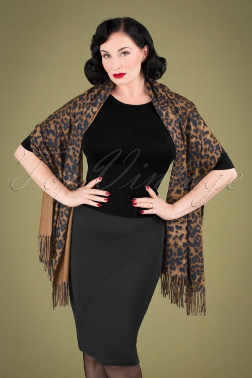 Amici - 50s Toni Scarf in Leopard