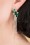 Louche - Padon Long Crystal Earrings Années 50 en Dorée et Vert