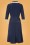 The Seamstress of Bloomsbury - 40s Lisa Mae Dress in Navy and Cream 3