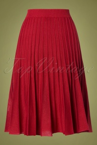  - 60s Sarandon Glitter Skirt in Raspberry Red 2