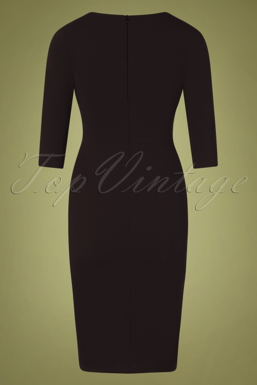 Vintage Chic for Topvintage - Mirabella Pencil Dress Années 50 en Noir 2