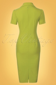 Glamour Bunny - 50s Rita Rae Pencil Dress in Green 4
