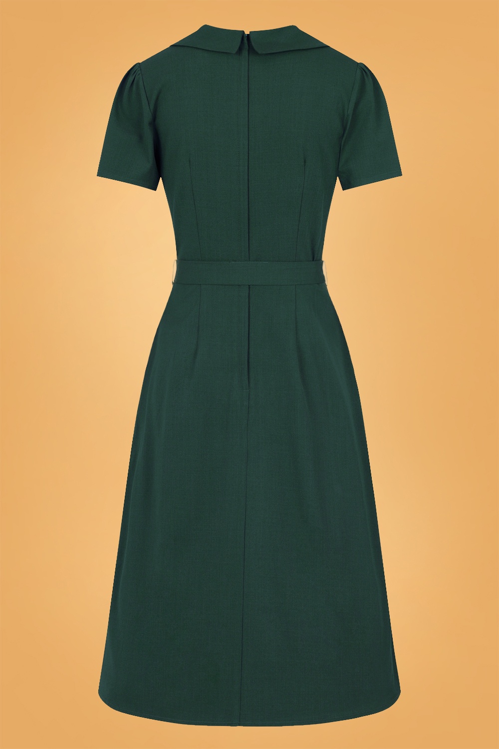 Collectif Clothing - Hattie uitlopende jurk in groen 4