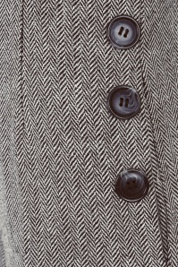 Collectif Clothing - Gertrude visgraat jumpsuit in zwart en wit 6