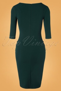 Vintage Chic for Topvintage - 50s Ilse Pencil Dress in Forest Green 4