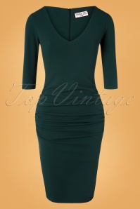 Vintage Chic for Topvintage - 50s Ilse Pencil Dress in Forest Green