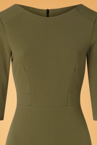 Vintage Chic for Topvintage - 50s Joanna Pencil Dress in Khaki 2