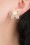 Lovely - Crystal and Pearl Flower Clip On Earrings Années 50 en Doré