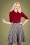 Bunny - Frostine Tartan Swing Skirt Années 50 en Gris 4
