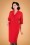 Closet London - Sherri Pencil Dress Années 60 en Rouge Vif