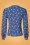 Collectif Clothing - Luiza Rose Bud Blouse Années 40 en Bleu 2