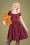 Banned Retro - 50s Mistletoe and Wine Dress in Burgundy