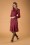 Closet London - A-Linien-Kleid mit hohem Ausschnitt in Burgund 2