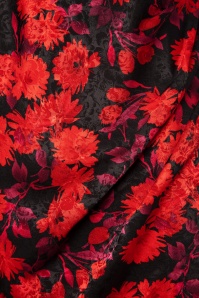 Closet London - 60s Denice Floral Pencil Dress in Black 4