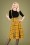 Collectif Clothing - Alexa Clueless Check Swing Skirt Années 50 en Jaune