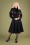 Collectif Clothing - 40s Claudia In Wonderland Coat And Cape in Black Wool
