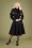 Collectif Clothing - Claudia In Wonderland Coat And Cape Années 40 en Noir