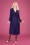 Emily and Fin - Luna Lips Wrap Midi Dress Années 50 en Violet de Minuit