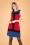 Mademoiselle YéYé - 60s Eve Saint Florence Dress in Red and Blue