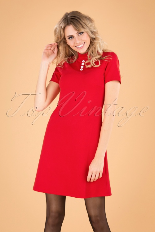 Mademoiselle YéYé - 60s Pure Joy Dress in Red