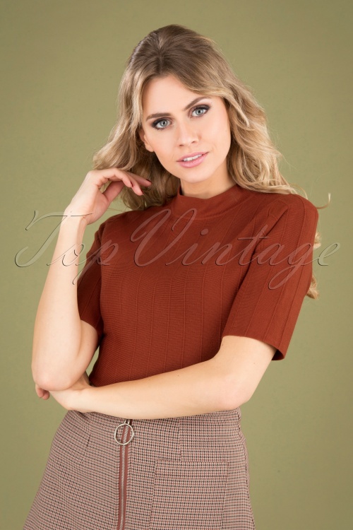 Md'M - 60s Alvena Sweater in Burnt Orange